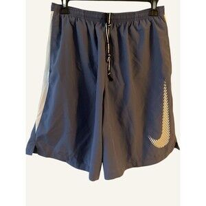 Nike Mens Medium Challenger GX Swoosh 9” Running Lined Shorts Blue